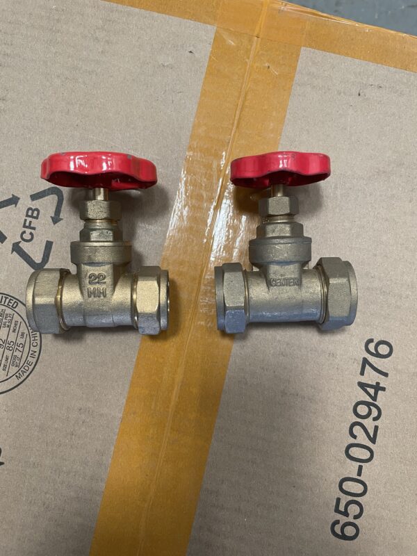 22mm compression gate valve PAIR
